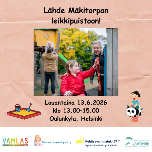 Tapahtuma perheille: Lähde Mäkitorpan leikkipuistoon!
