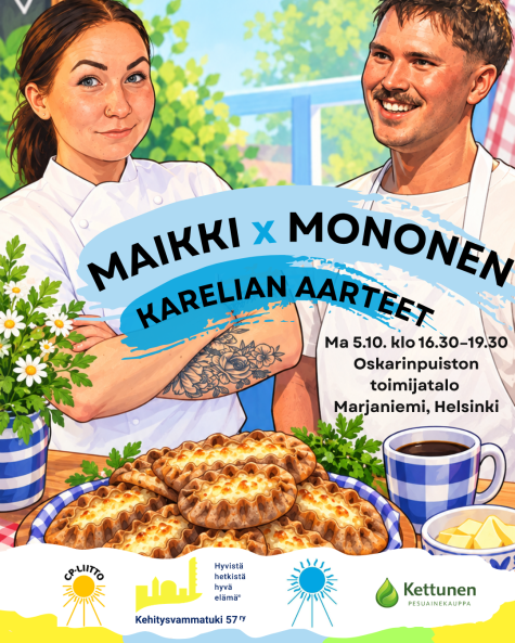 Maikki x Mononen: Karelian aarteet – karjalanpiirakoita lapsiperheiden voimin